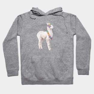 Baby Decorated Watercolor Llama Hoodie